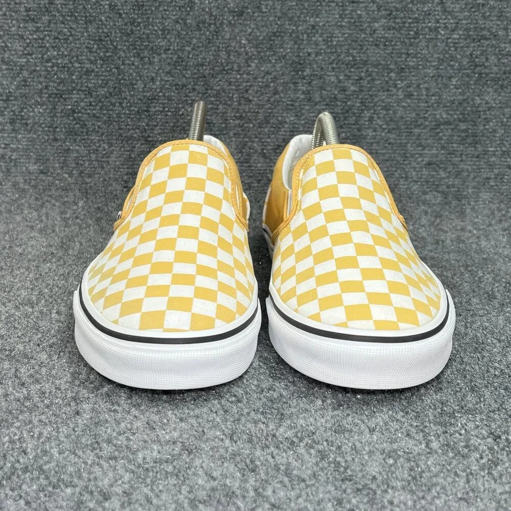 Vans Shoes Men's 11.5 Yellow Checkerboard Slip‎ On Athletic Retro Skate Sneakers